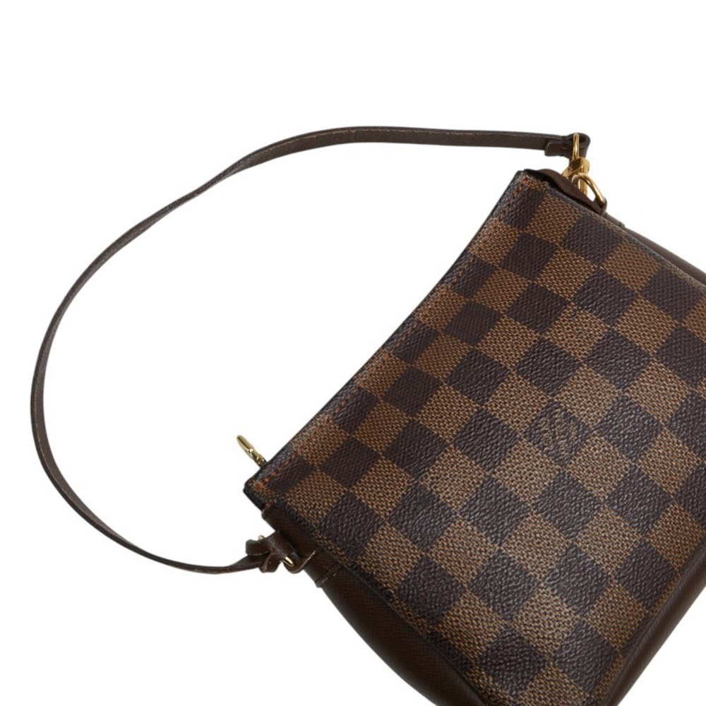 Louis Vuitton Damier Truss Makeup Accessory Pouch Brown Leather - Picture 9 of 10